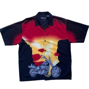 No Boundaries Motorcycle Short Sleeve Shirt Sz L​​​​​​​​​